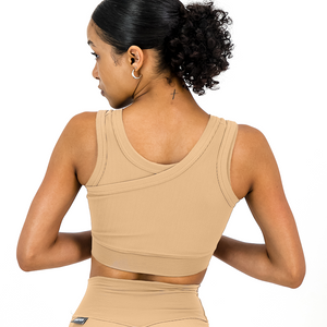 Rib Aspire Bra Top | Crème